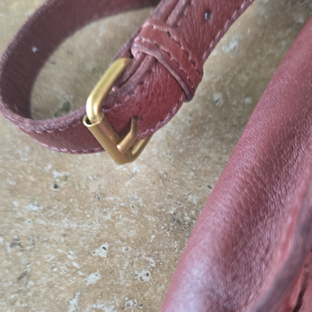 American Leather Crossbody Bag in Distressed Brown - Picture 4 of 4